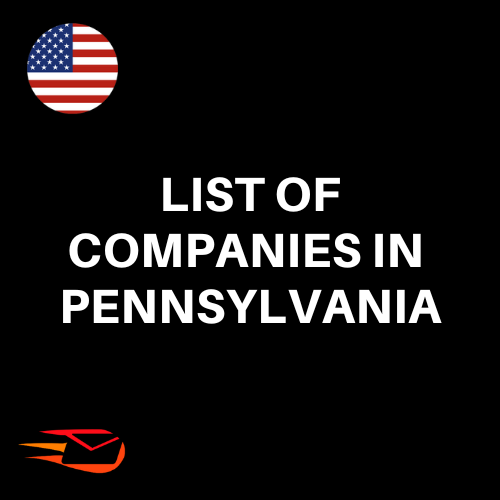 Lista de empresas em Pensilvânia, EUA | 190.000 contatos