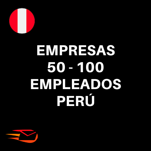 Banco de dados Empresas com 50 a 100 funcionários Peru (2.200 contatos)